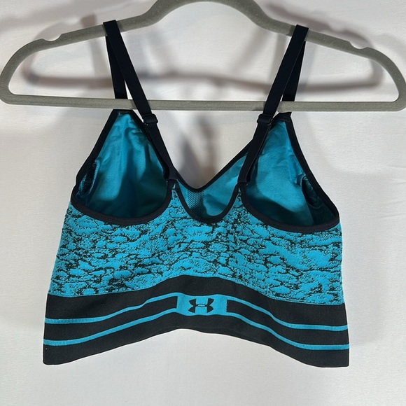 Under Armour Blue & Black Compression Sports Bra - Picture 3 of 5